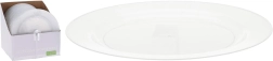 Flacher Teller 23 cm aus Polypropylen, transparent, 4er-Set
