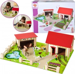 Eichhorn Große Holzfarm mit Figuren, 25 Teile