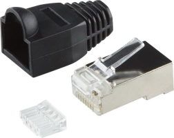 Connecteurs RJ45 CAT.6 avec protection, noir