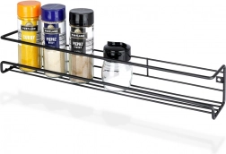 Metall-Gewürzregal zur Wandmontage, schwarz