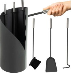 Kaminer Kaminbesteck mit Ständer 4-in-1