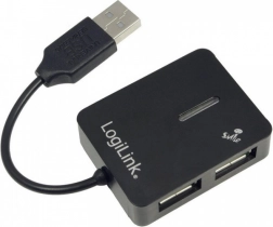 LogiLink USB-Hub 4‑Port USB 2.0 schwarz