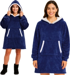 Kuschel-Hoodie mit Kapuze Oversize XXL RUHHY – dunkelblau