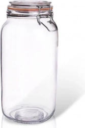 Glass Clamp Jar with Clip 2 l
