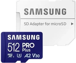 Carte mémoire Samsung Pro Plus microSDXC 512Go 180/130 Mo/s UHS-I U3