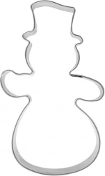 Stalen koekjesuitsteker sneeuwpop 10 cm