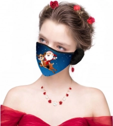 Christmas mask with Santa Claus ears