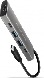 Concentrateur USB multiport 5-en-1, 10 Gbps, 2x USB-A + 2x USB-C + HDMI 4K/30Hz, PD 60 W