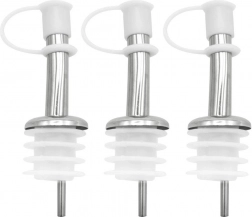 Stainless steel pourer caps for bottles, 3 pcs