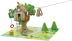 JEUJURA wooden construction set – treehouse, 70 pieces