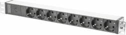 Listva power PDU 19" Rack 8x schuko socket 2.0 m 1x C14 connector 10A Aluminum