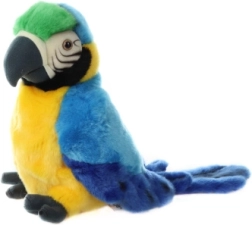 Pluchen handpop Papegaai 27 cm