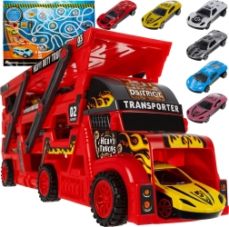 Camion TIR avec lanceur et 6 petites voitures