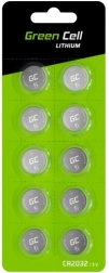 Knoopcelbatterij Green Cell 10x CR2032 3V