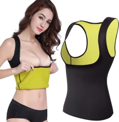 Damen Neopren-Trainings-Tanktop zum Abnehmen – Schwarz