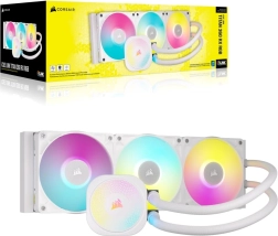 Refroidissement liquide pour processeur Corsair iCUE Link Titan 360 RX RGB, 360 mm, blanc