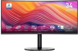Modern MD342CQP 34" moniteur LED ultra-large incurvé UWQHD 120 Hz – noir