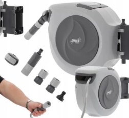 Wall-mounted garden hose reel 30 m GARDEN LINE with automatic rewind