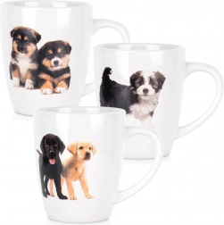 Set aus Keramikbechern mit Hunden 220 ml, 3 Stück