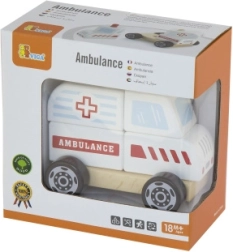 Wooden Ambulance – Puzzle and Ride-on Toy