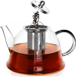 Glasteekanne mit Edelstahlsieb 1,65 l