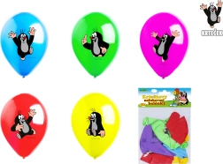 Aufblasbare Ballons 30 cm Der kleine Maulwurf – Set mit 10 Stk., 5 Designs