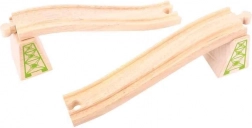 Überführungs-Gleise mit Pfeilern 2 Stk Bigjigs Rail