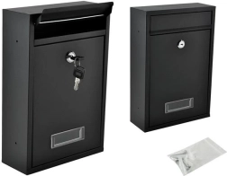 Briefkasten aus verzinktem Stahl – Schwarz