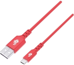 Silicone USB–USB‑C Cable 1 m, Red, Quick Charge