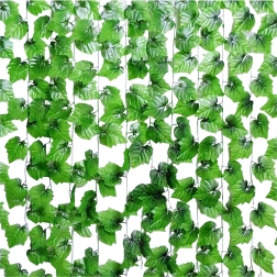 Set of 12x Artificial Ivy – Wall and Balcony Garland, Hanging Decoration 27.6 m