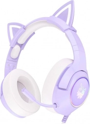 Lila Gaming-Headset mit Katzenohren ONIKUMA