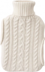 Wärmflasche mit beigem Strickbezug 1,6 l