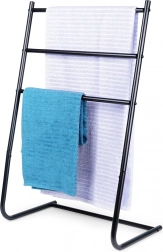 Freistehender schwarzer Metall-Handtuchhalter Vilde