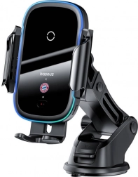 BASEUS car mount with 15 W wireless charging – FC BAYERN edition, black