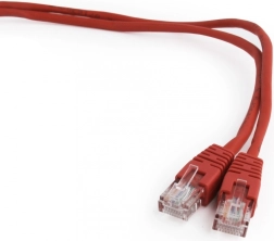 Patch cable Cat 5e with molded strain relief 0.5 m red