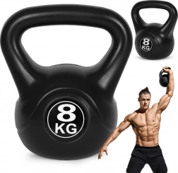 Kettlebell 8 kg ModernHome – Kunststoff-Kugelhantel für Krafttraining und Rehabilitation
