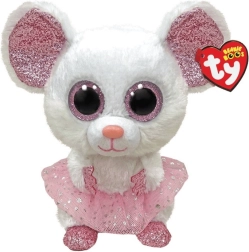 TY Nina plush mouse – white ballerina, 24 cm