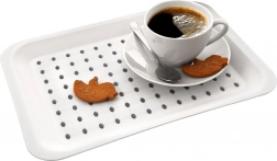 Witte serveerschaal 33 × 23 cm met antislip