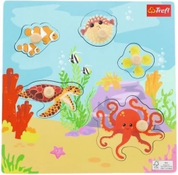 Wooden Puzzle Underwater Animals, 5 Pieces