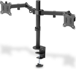 Support de bureau double pour moniteurs avec pince 15"-32", noir