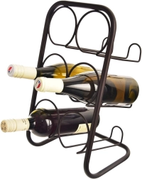 Metall-Weinregal schwarz für 6 Flaschen