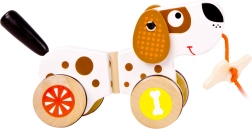 Houten trek-hond speelgoed voor kinderen