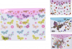 Dokumentenmappe mit Druckknopf 35,8 × 26 cm – Motiv Schmetterling