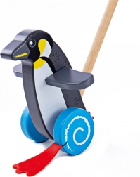 Bigjigs Pousseur en bois Pingouin
