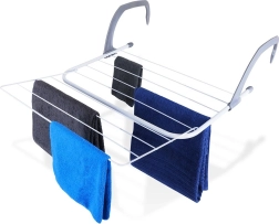 Expandable radiator drying rack, white, 55 × 50.5 cm