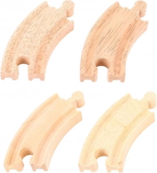 BIGJIGS RAIL short curved tracks for wooden railway, 4 pcs