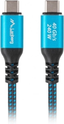 USB-C Cable USB4 0.5 m, 240 W, 8K 60 Hz – Black-Blue