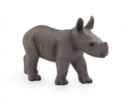 Standing Rhinoceros Calf Figurine