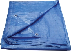 Tarp with grommets 3 × 4 m Economy, blue