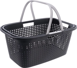 38 L laundry basket with plastic handles
